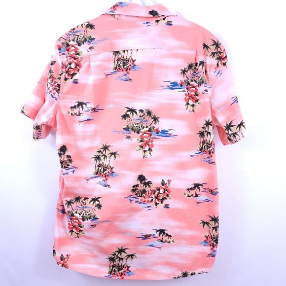 Sonoma Men's Hawaiian Button Up Short Sleeve Shirt Size Medium - Picture 2 of 9